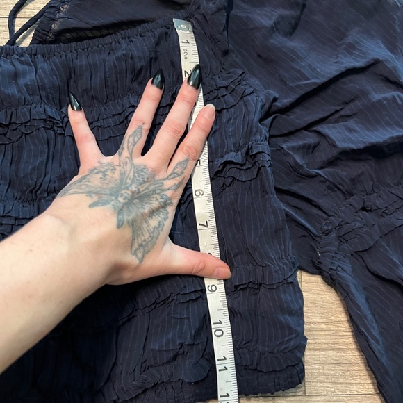 Idyllwind navy blue peasant blouse NWT - Picture 4 of 10